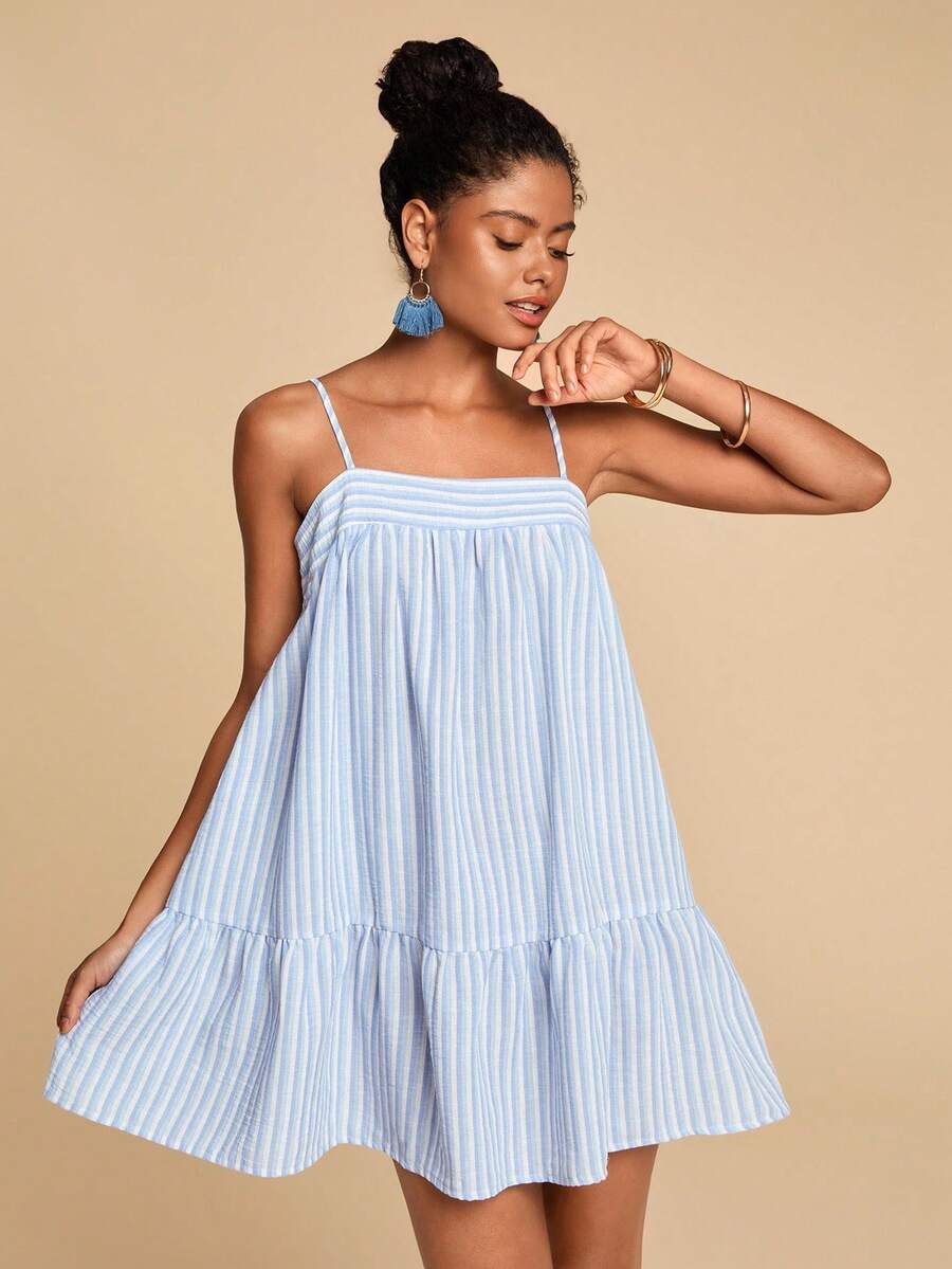 Travachic Vestido de alça fina para verão e férias, estampa floral, estilo de férias, looks de férias para mulheres, looks de férias na praia, looks de verão para mulheres, vestidos de verão para mulheres, vestidos para mulheres, vestido de verão